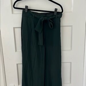 Aritzia Babaton Dark Green Pants with Tie Waist